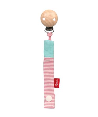 SIGIKID 39406 pacifier strap DubbiDuu girls baby toy recommended from birth pink/light blue pink/light blue/rabbit