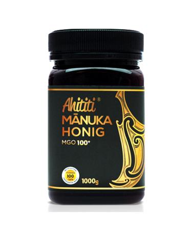 Ahititi MGO Manuka Honey 100+ 1000g filled sealed 100 pure from New Zealand with certified methylglyoxal content natural manuka honey from the manuka plant 100 manuka vegetarian MGO100+ 1000g