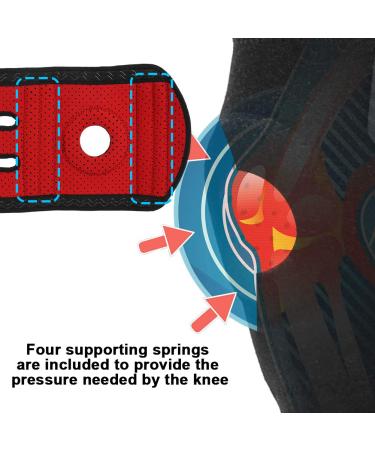JTLB Outdoor Climbing Knee Pads - 4 Spring Antiskid Breathable Support for Patella Protection - Buy Online on GoSupps.com