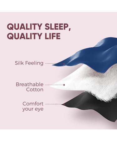 Soft Silk Sleep Masks - 4 Pack Eye Covers for Travel & Night Sleep | Black Grey Navy Pink - Buy Online on GoSupps.com