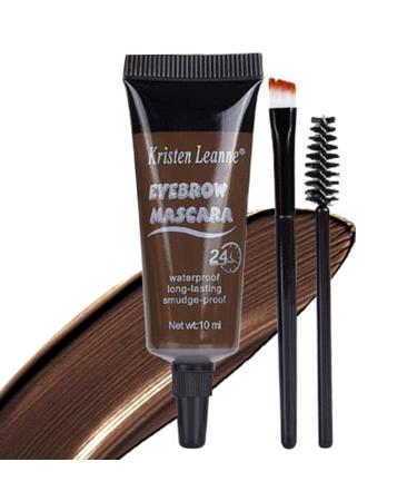 Eyebrow Gel | 24h Long Lasting Tinted Eyebrow Mascara | Eyebrow Styling Liquid Mascara for Salon Home Use Waterproof and Sweat-Proof Frifer 3#