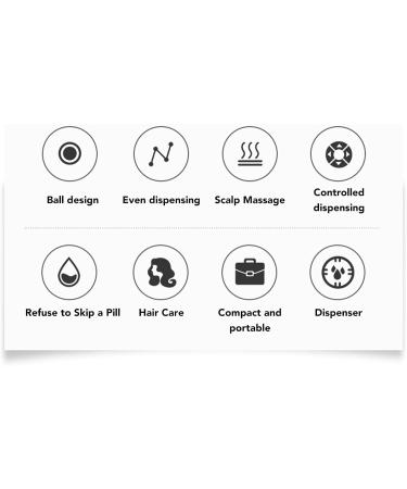 Ball Root Comb Applicator Leakproof Transparent Accurate Dosing Scalp Applicator Comb for Hair Growth (Transparent Black) - Buy Online on GoSupps.com