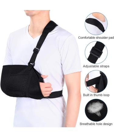 Yosoo Health Gear Medical Arm Sling Shoulder Sling - Large Breathable Immobilizer for Rotator Cuff Injury and Fractured Bones - Adult with Waist Strap - Buy Online on GoSupps.com