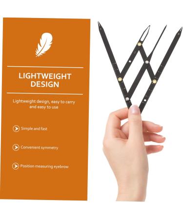 NOLITOY 8 Pcs Second Generation Scale Eyebrow Template Gold Ratio Eyebrow Measuring Ruler Stainless Steel 25x5x0.6cmx8pcs Blackx8pcs - Buy Online on GoSupps.com