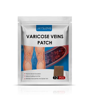 XIYINLI 12pcs Varicose Veins Patches Skin-friendly Non-toxic Improve Varicose Veins Relieve Swelling and Pain