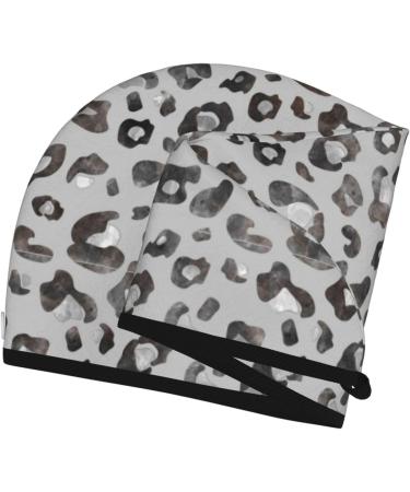 Wild Animal Leopard Print Microfiber Hair Towel - Super Absorbent & Quick Dry Coral Velvet Wrap for Women with Long Curly & Thick Hair - Buy Online on GoSupps.com