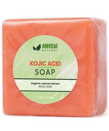 Natural Kojic Acid Soap Bar for Face & Body Natural Handmade Soap Kojic Acid Soap Bar (4.9 oz)
