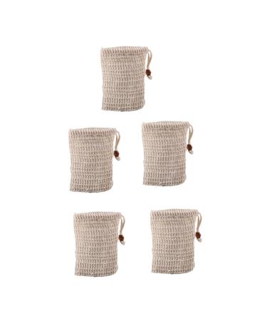 minkissy 5pi ces Pochette Savon Exfoliant Pour Bain Outil De Nettoyage Du Visage Filet Bulles Pochette Savon Pratique