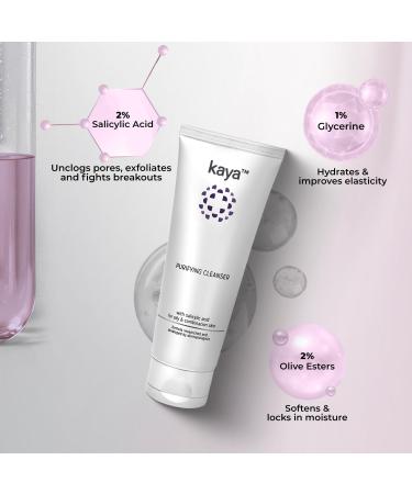 Kaya Clinic Acne Free Purifying Cleanser Salicylic Acid face wash for pimple-prone combination oily skin 100 ml - Buy Online on GoSupps.com