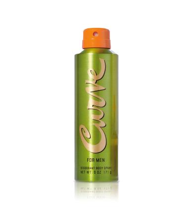 Men's Deodorant & Fragrance Body Spray by Curve  Spicy Wood Magnetic Scent  6 Oz