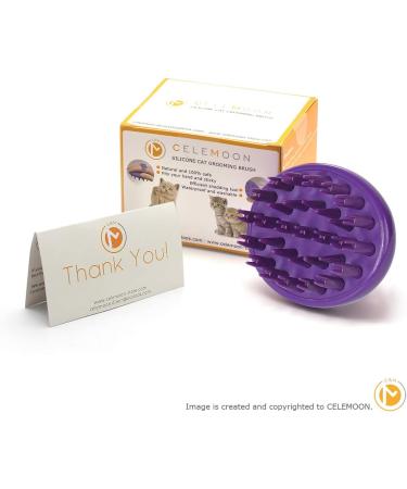 Soft Dual Rubber Pins CeleMoon Cat Brush | Silicone Washable Grooming Shedding Massage Bath Pet Brushes | Safe & Gentle | Removes Hair Mats, Tangles, and Loose Fur | For Short to Long Hair Indoor Cat Kitten - Buy Online on GoSupps.com