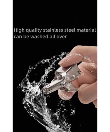 Manual Ear & Nose Hair Trimmer for Men & Women | Battery-Free Waterproof Portable Design | 12 Sharp Blades + Bonus Nail Clippers - Buy Online on GoSupps.com