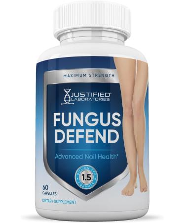 Justified Laboratories Fungus Defend Pills - Strong & Healthy Natural Clear Nails - 60 Capsules, 1.5 Billion CFU Probiotic - Buy Online on GoSupps.com