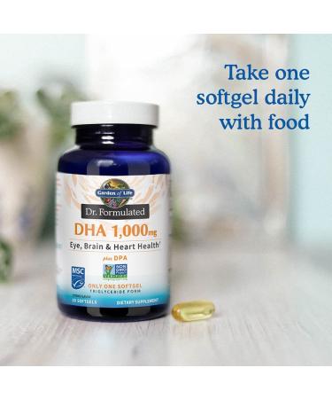 Shop Garden of Life Dr. Formulated DHA 1000 mg Lemon - 30 Softgels | Omega-3 Supplement - Buy Online on GoSupps.com