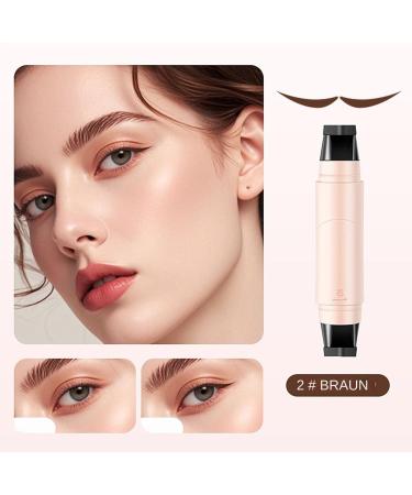 Eyeliner Stamp Double Rotatable Eyeliner Stamp Waterproof Smoddleofs LLong Lasting Eyeline Pen Lazy Stencils Eyeliner Tool for Beginners Braun - Buy Online on GoSupps.com