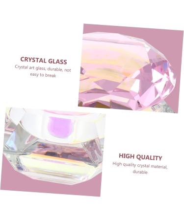 minkissy 1pc Nail Art Crystal Cup Clear Container Shot Glass with Lid Acrylic Liquid Powder Dish Acrylic Liquid Dish with Lid Nail Art Dappen Dish Nail Art Manicure Care Tools 7.5x6cm Pink - Buy Online on GoSupps.com