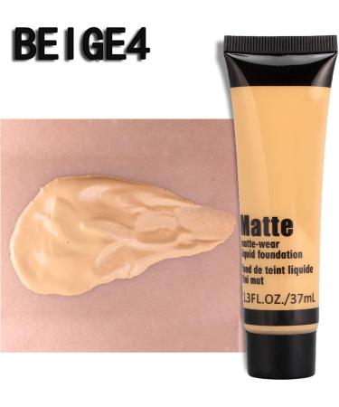 Miss Rose Smooth Make-Up Base for Face Liquid Foundation Matte Sunscreen (Beige 4) - Buy Online on GoSupps.com