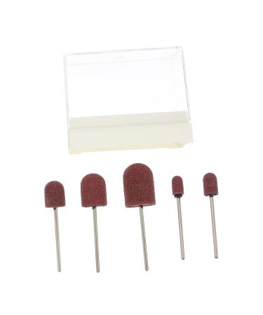 Toddmomy 1 Set Nail Sand Ring Cap manicure tools professional ceramic grinding head manicure drill bit Professional Manicure Polishing nail bit white ceramics to rotate Grinding disc 8x6cm White