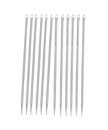Ruilogod Colorful Plastic Holder Metal Blackhead Remover pins 12 Pcs