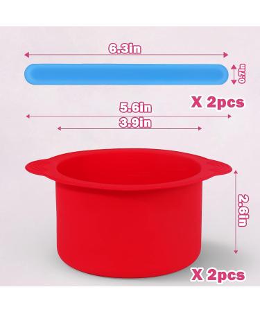 Silicone Wax Warmer Liner Set - Non-Stick Pot Bowl Replacement for Hair Removal, Includes 2 Spatulas - Mity Rain - Buy Online on GoSupps.com