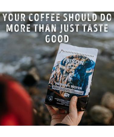 Canadian Heritage Roasting Company Coffee - Bison - Medium Whole Bean Coffee - Tasting Notes Of Toffee Milk Chocolate And Caramel - Perfect For French Press Drip Pour Over - 340g Bison - Toffee Milk Chocolate Caramel 340 g (Pack of 1) - Buy Online on GoSupps.com