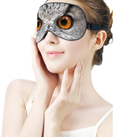LynaRei Vintage Owl Eyes Sleep Mask - Adjustable Super-Smooth Soft Eye Cover for Travel and Nap | Halloween Owls Bird Blindfold for Men and Women - Buy Online on GoSupps.com