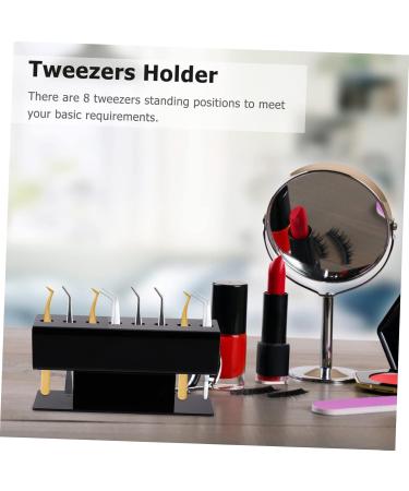 Angoily Eyelash Tweezer Holder Tweezers Storage Holder Display Stand Eyelash Tweezers Lashes Tweezers Lash Cluster Tweezers Eyelash Tool Tweezers Display Holder Acrylic Supplies Make up 17x8cm - Buy Online on GoSupps.com
