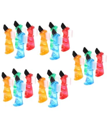 Beavorty 20 STK toothbrush prosthesis brush denture brushes Multifunctional mini brushes creative brush cleaning brush false teeth practical cleaning multifunctional mini small 1 piece (1 Pack) Different colors x 5 pieces