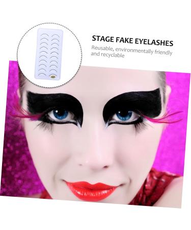 FRCOLOR 10pairs Fake Eyelashes Eyeliner Stickers Fluffy Eyelashes Shiny Eyeliner Natural Carnival Makeup Supplies Artificial Fiber Miss White Eye Makeup Stickers Chic - Buy Online on GoSupps.com
