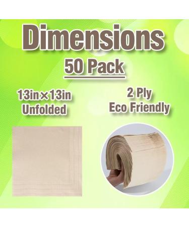 50 PCS Recycled Post-Consumer Compostable Eco Lunch Napkins - Disposable Dinner Napkin - Buy Online on GoSupps.com
