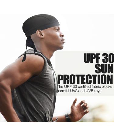 4-Pack LHHHXX33 Headgear Bandana Beastly Skull Cap - Fast Drying UV Protection Bicycle Hat Under Helmet | Black Blue White Gray - Buy Online on GoSupps.com