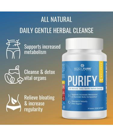 Body Fuse Purify Herbal Cleanse - Internal Organ & GI Detox - 30 Servings - Buy Online on GoSupps.com