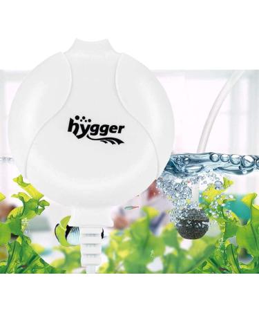 Hygger oxygen pump for aquarium very quiet aquarium air pump noise lower than 33dB 1.5W powerful oxygen pump 420ml/m suitable for fish pools and the nano aquariums white