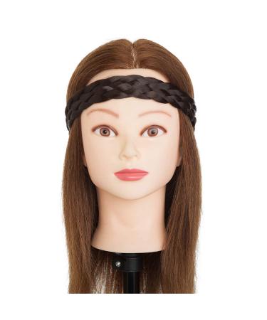 Tess Braided Hair Band - Adjustable Medium Hair Tie Dark Brown Hair Accessories for Women 2.5cm Wide Perfect for Dutt and Braids - Buy Online on GoSupps.com