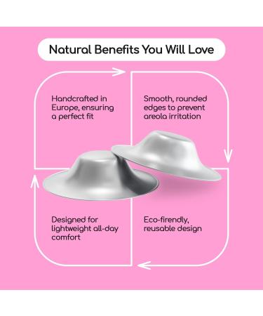 MamaBabyCo 999 Silver Nursing Cups XL - Nipple Shields for Breastfeeding - Buy Online on GoSupps.com