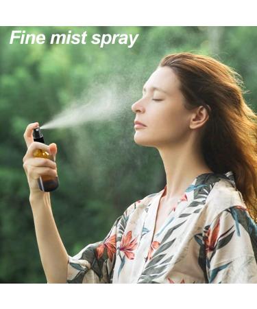 Buy Girafeda 4-Piece 100ml Glass Spray Bottle Set - Small Brown Atomizer for Travel Essential Oils & Perfume - Buy Online on GoSupps.com