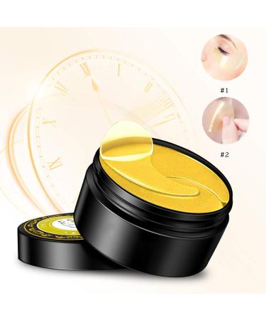 Golden Under Eye Patches - 30 Pairs Eye Gels with Amino Acids & Collagen | Rejuvenate Dark Circles & Puffy Eyes - Travel-Friendly Anti-Wrinkle Treatment - Buy Online on GoSupps.com