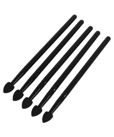 Beaupretty 5st eyes shadow brush made of silicone eyeshadow brush silicone professional cosmetic brush eyes shadow applicator glitter applicator eyeshadow brush girls pebble gel cream black 13x1cm