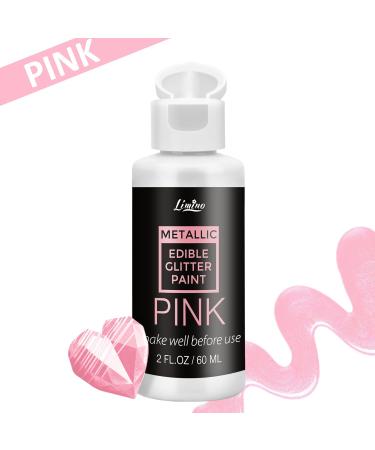 Edible Glitter Fluid - 60ml Metallic Liquid Glitter for Cakes Macarons & DIY Treats (Pink) | Premium Food Coloring Powder - Buy Online on GoSupps.com