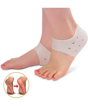 4 Pairs Silicone Heel Cups for Plantar Fasciitis & Dry Cracked Heels - Buy Online on GoSupps.com
