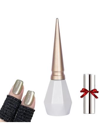 Rolita Gel Polish Rolita Nail Polish Cat Eye Gel Nail Polish Nude Ice-Clear Jade Gel Glitter Crystal Gel Nail Polish with Magnet Crystal Cat Eye Gel Polish Silver (Y-28)