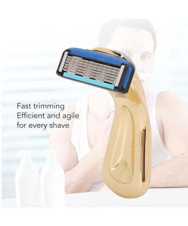 Manual Razor for Men - Precise Six-Blade Trimmer Removable & Travel-Friendly (Gold) - Buy Online on GoSupps.com