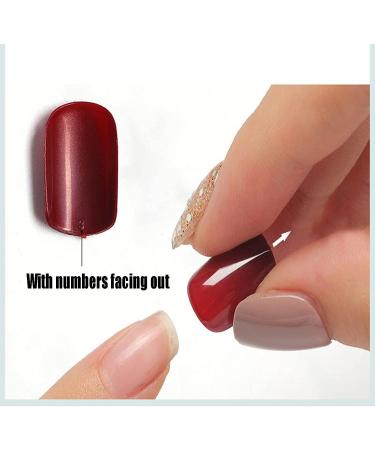 Press on Nails False Nails Toenail Blue Pearl 24 Pieces Short Acrylic False Nails Full Cover Fake Nails Cute Acrylic Nails Press on for Women and Girls - Buy Online on GoSupps.com