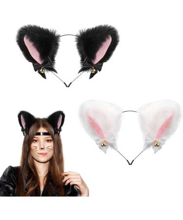 2 Pieces Cat Ears Headband with Bells Cosplay Hair Band Iron Headwear Used for Women Girls Daily Decoration and Party - Buy Online on GoSupps.com
