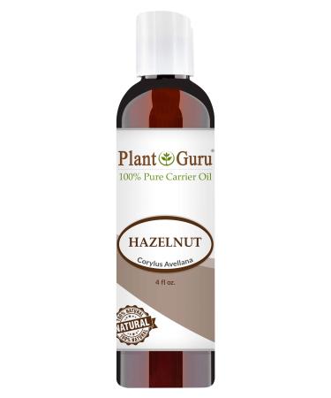 Hazelnut Oil 4 oz Cold Pressed Carrier 100% Pure Natural For Skin, Body, Face, and Hair Growth Moisturizer. Great For Creams, Lotions, Lip balm and Soap Making