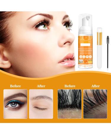 Eyelash Lengthening Cleaning Mousse | Eyelash Extension Cleanser & Foaming Wash - 60ML with Mascara Wand - Buy Online on GoSupps.com
