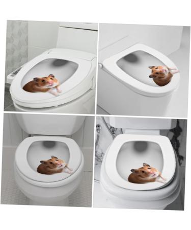 LIFKICH Adhesive Toilet Sticker 3D Toilet Sticker Bathroom Wall Stickers PVC 3D Toilet Seat Mouse Toilet Sticker Toilet Decal - Buy Online on GoSupps.com