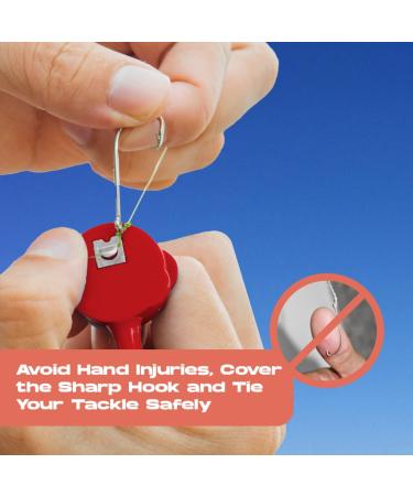 Hook-Eze Fishing Knot Tying Tool - Quick & Easy Fishing Line Tieing for Hooks - Red Fly Fishing Accessory - Buy Online on GoSupps.com
