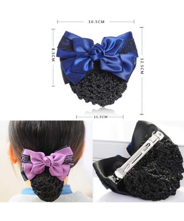Bowknot Snood Net Net Hair Clip Net Hair Clip Barrette Hairnet Womens Bow Barrette Girls Hairdressing Snood Net Hairnet Hair Clip Bun Cover E11 - Buy Online on GoSupps.com