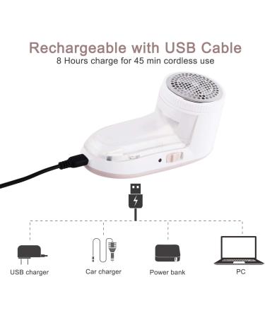 SIKITUT Fabric Shaver & Defuzzer - Rechargeable Lint Remover with 2 Replaceable Stainless Steel Blades for Sweaters & Garments - Buy Online on GoSupps.com